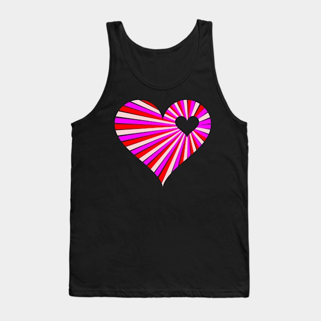 Radiating Heart Tank Top by JoeHx